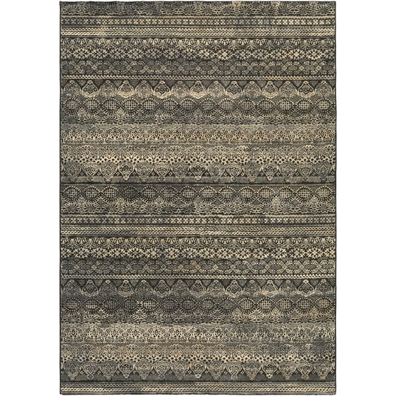 Couristan Easton Capella Area Rug, 3'11" x 5'3", Black-Grey