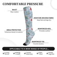 thumbnail image 3 of Lsque Sea Turtle Pattern Sport Compression Socks for Men & Women 15-20 mmHg Knee High Nurse Pregnant Running Medical and Travel Athletic, 3 of 6