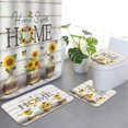 thumbnail image 2 of 4PCS Farmhouse Shower Curtain Sets for Bathroom, Green Eucalyptus Rustic Bathroom Set with Shower Curtain and Rugs, Country Style Home Sweet Home Vintage Bathroom Decor Accessories, 2 of 8