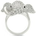 thumbnail image 4 of Rhodium Brass Ring with Top Grade Crystal in Jet for Women Style 0W280, 4 of 7