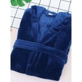 thumbnail image 6 of Winter Plush Robe Hooded Bath Robes,Navy,S-M Men/S-L Women, 6 of 7