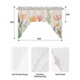 thumbnail image 5 of Spring Floral Swag Valances for Windows, Small Curtains Drapes, Pink Yellow Tulip Botanical Summer Kitchen Window Curtains Over Sink Rod Pocket Window Treatment Valance for Bedroom/Bathroom 56"x36", 5 of 5