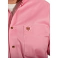 thumbnail image 3 of Ariat Chemise en Sergé Uni pour Hommes, Rose Prismatique, Très Grand, 3 of 3