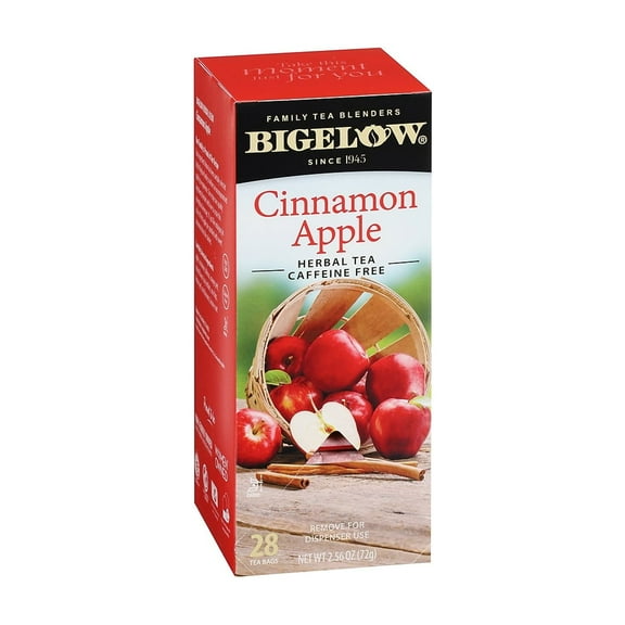 Bigelow Caffeine Free Cinnamon Apple Herbal Tea 28 Tea Bags