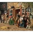 thumbnail image 2 of Wilhelm Marstrand 17x15 Gold Ornate Wood Frame and Double Matted Museum Art Print Titled - Moving Day Scene (1831), 2 of 4