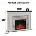 thumbnail image 3 of Athletgo 45" Hidden Flip Top Electric Fireplace TV Stand Adjustable Flame & Remote, Heater for Living Room, 3 of 7