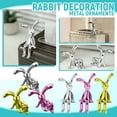 thumbnail image 3 of Easter Rabbit Ornament-Easter Sitting Rabbit Figurine Long Eared Bunny Statue Animal Sculpture Home Office Bookshelf Desktop Easter Decoration Ornament,A, 3 of 3