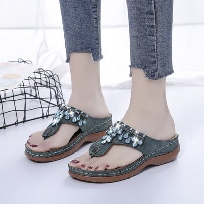 Sandalias Wmkox8yii con diamantes de imitación multicolor Tacón de cuña para Mujer