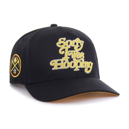Men s Brand Seen by 47 Black Denver Nuggets Sorry I Was Hooping Hitch Adjustable Hat
