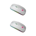 thumbnail image 4 of stanreset 2.4GHz Wireless Mouse Rechargeable Adjustable 800/1200/1600/2400 DPI Computer Gaming Mice Portable Office for Tablet Silver 2Set, 4 of 6