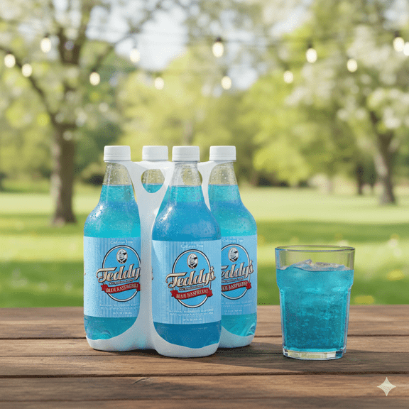 Teddy’s Blue Raspberry Soda – Caffeine Free, Old Fashioned Style, 26 oz (Pack of 3) 🫐🥤