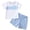 Light Blue, variant on Baby Boy Outfit Toddler Boys Clothes Kids Spring Summer Cotton Patchwork Prints Short Sleeved Sports 6M 12M 18M 24M 3T 4T T Shirts and Shorts Shirt Tops Set Two Pieces