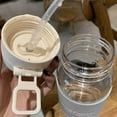 thumbnail image 4 of Japanese-Style Plastic Water Cup with Straw, High-Temperature Resistant Leak-Proof Portable Drinkware, 4 of 6
