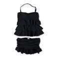 thumbnail image 2 of Bandini de 2 piezas con falda con volantes en niveles para mujer de Island Escape, negro, 8 Island Escape Bandini, 2 of 2