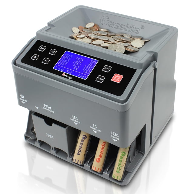 Contador de monedas Cassida C300 Professional con estampado gris