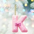 thumbnail image 4 of Pink 26 Letter Ornaments for Christmas Tree Decoration - Personalized Hanging Pendant Xmas Alphabet for DIY Craft Ornaments (K), 4 of 6