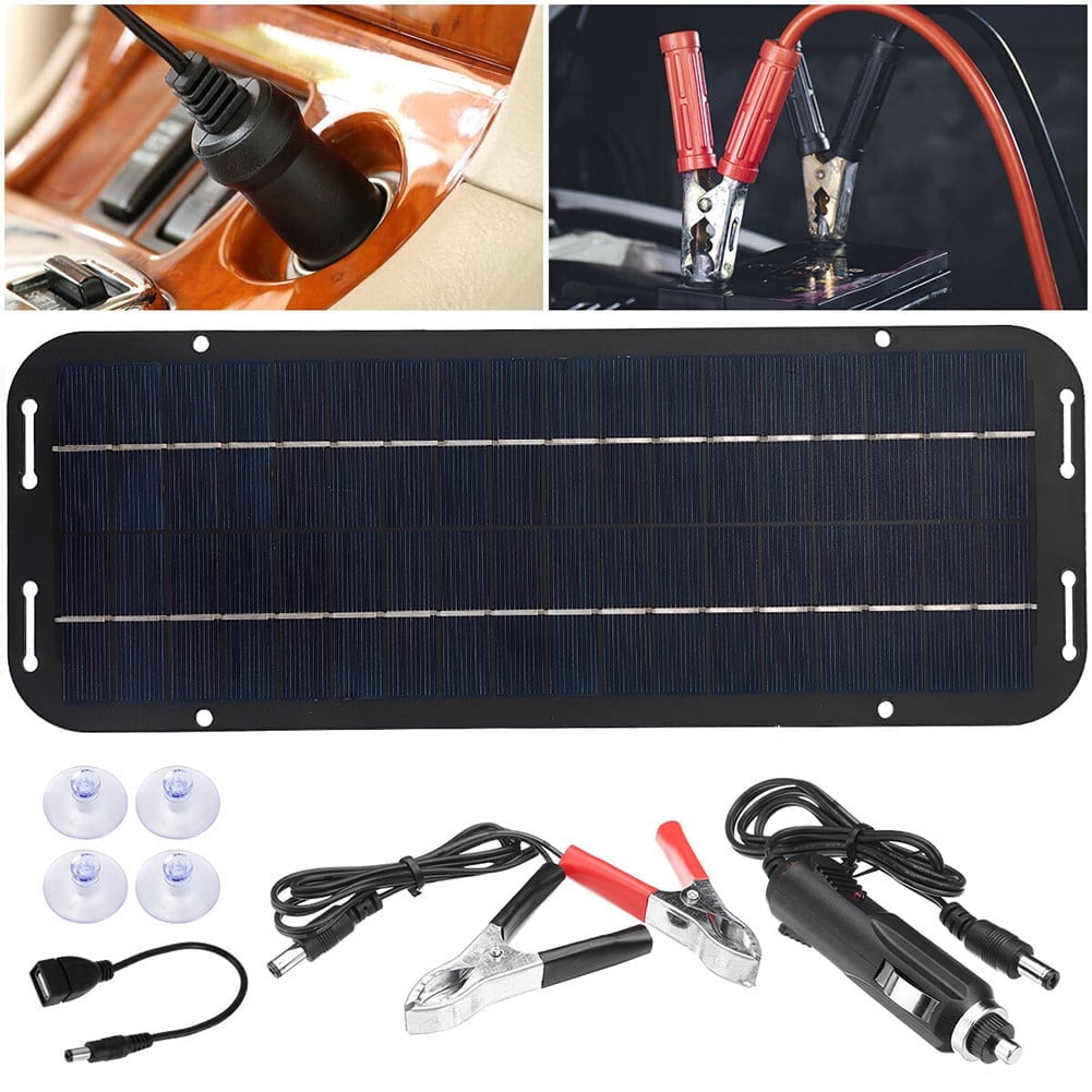 12V Solar Panel Kit Ip65 Waterproof Trickle Battery Charger Powered For Car Rv