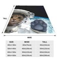 thumbnail image 3 of Honeii Cat Astronaut Print Fleece Blanket - Throw Blanket for Bed, Sofa, Couch, Camping, and Travel , Microplush Ultra Soft Warm Blanket-60"x50", 3 of 7