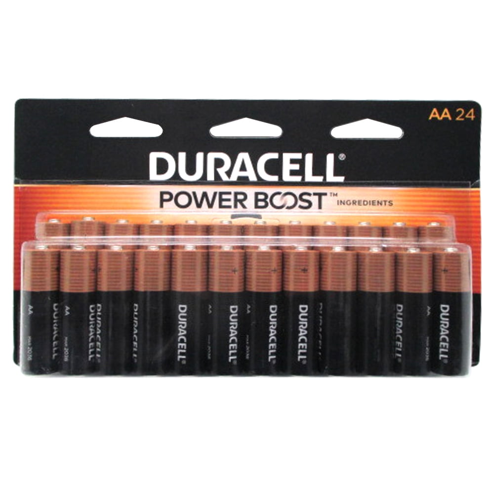 Duracell 24 AA alkaline, 24 AAA alkaline Batteries, 2032 Lithium Battery 9 Count, Child Safety Features, Compatible with Apple AirTag, Key Fob, and Other Devices.