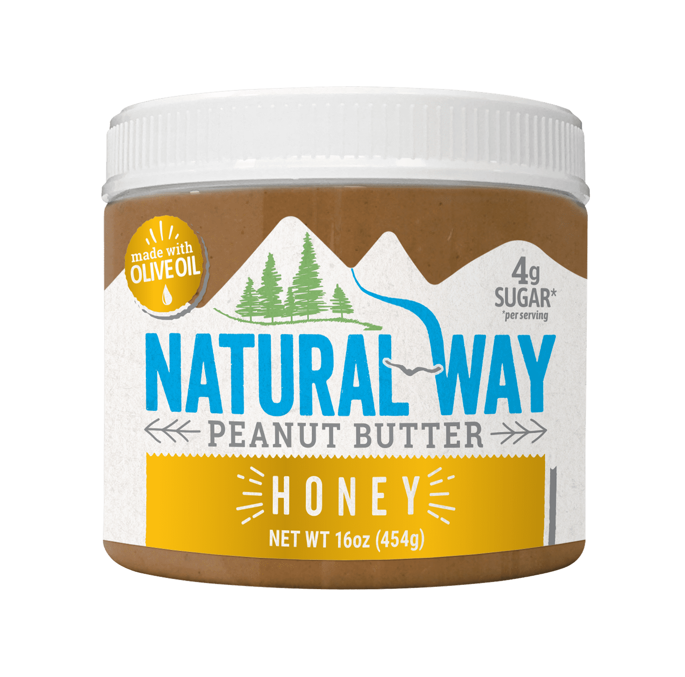 Natural Way, Light Crunch Honey Peanut Butter Made with Olive Oil, 16 oz