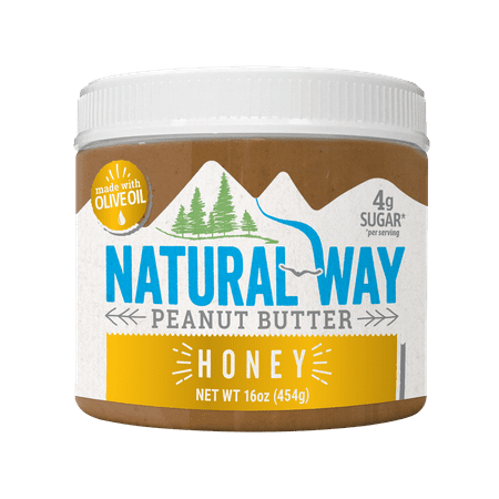 Natural Way Light Crunch Honey Peanut Butter Made with Olive Oil, 16