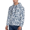 thumbnail image 3 of Lsque Seaside Primary Color Pattern Casual Men's Hoodie,Hooded Sweatshirt with Kangaroo Pocket,Pullover Hoodie-3X-Large, 3 of 7