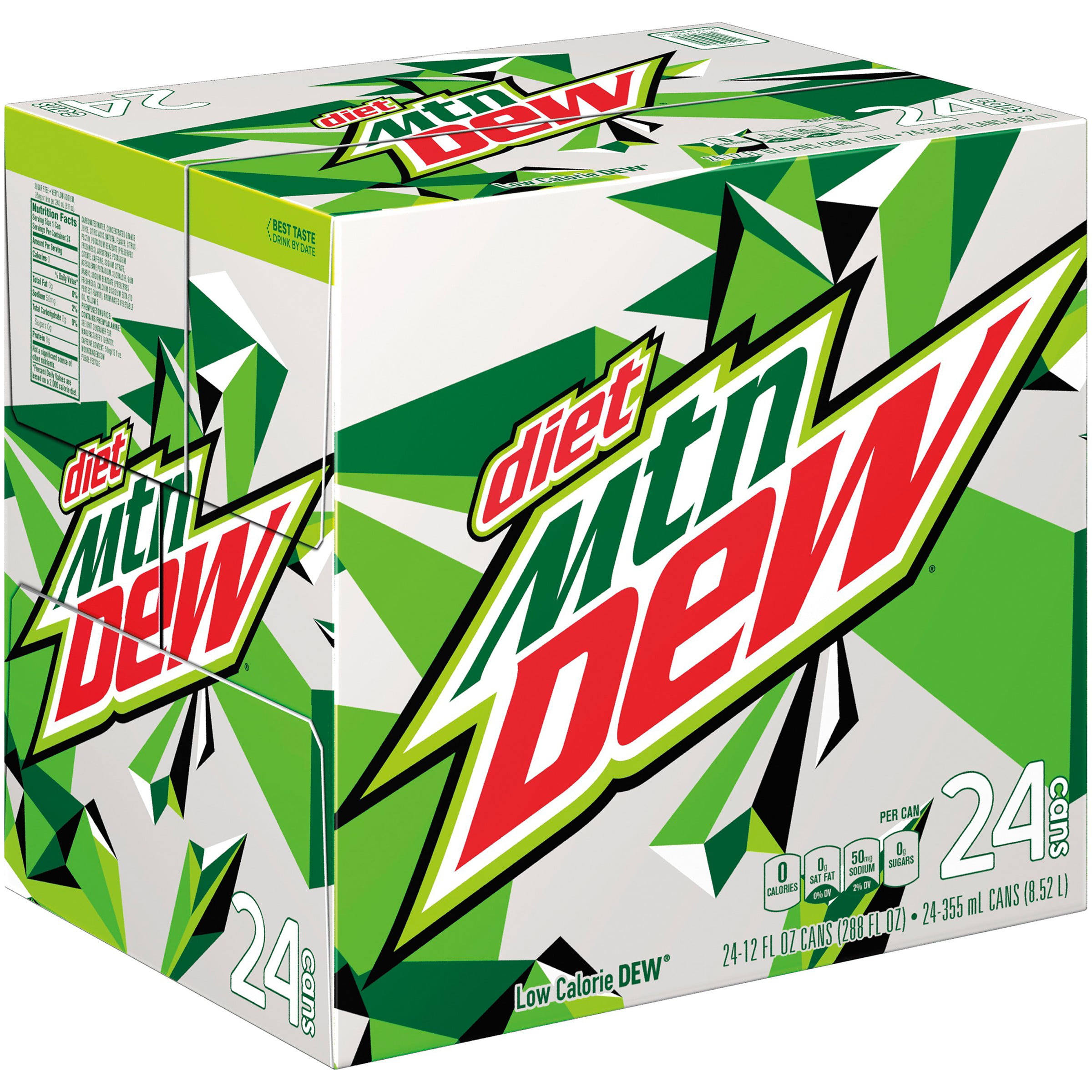 Diet Mountain Dew Soda, 24 Count, 12 fl. oz. Cans ...