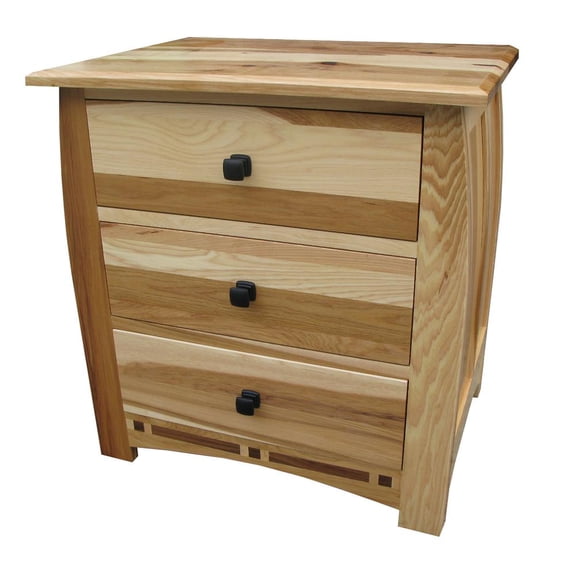 A-America Adamstown 3 Drawer Nightstand in Natural