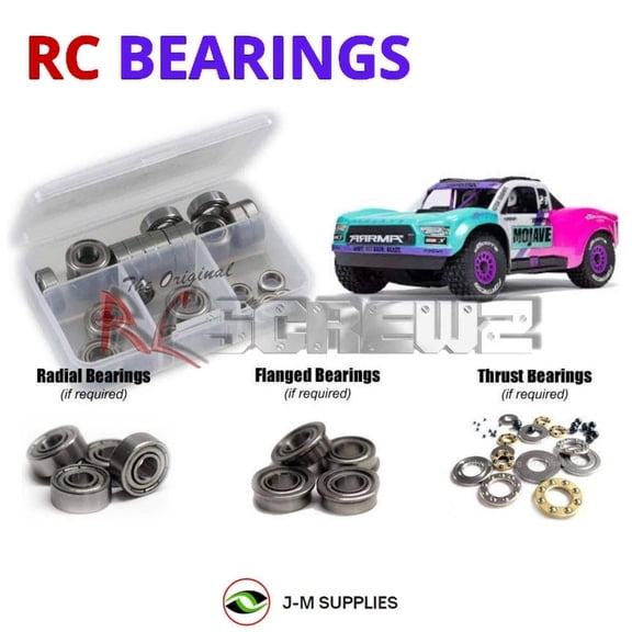 RCScrewZ Metal Shielded Bearings ara062b for Arrma Mojave Grom 223s BLX 4WD 1/16 (#ARA2304) | SET