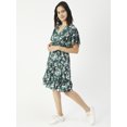 thumbnail image 3 of Moomaya Printed Wrap Style Dress, Knee-Length Summer Tiered Dress For Women, 3 of 8