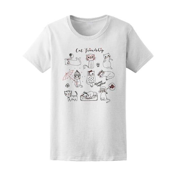 Friendship Cute Cats Tee Women's -Image by Shutterstock