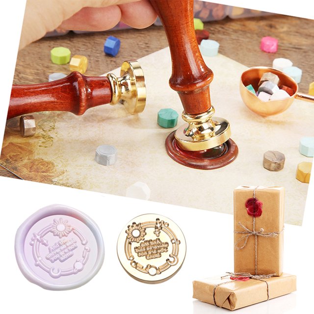 Cabeza De Sello Cabeza de cobre, cabeza de cera de esmalte Vintage clásica para regalo, álbum de recortes (carta)