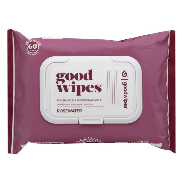 Good Wipes Rosewater Wipes, 60 count