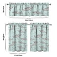 thumbnail image 6 of Kitchen Curtains 36 Inch Short - 3 Panel Set, Shark Whale Dolphin Ocean Theme, Rod Pocket Window Curtain, 100% Polyester for Nautical Farmhouse Kitchen, Easy Wash, 6 of 6