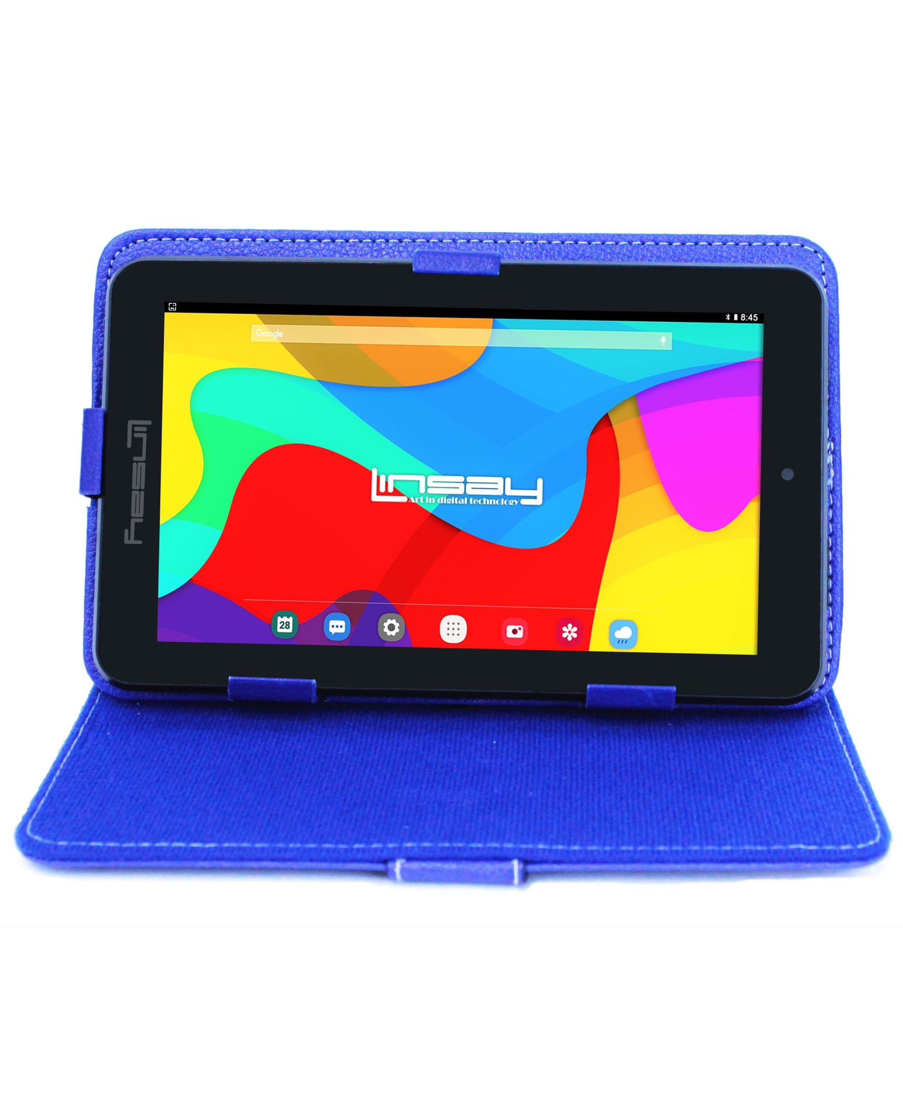 Linsay 7" 2GB RAM 32GB Android 12 WiFi Tablet with Case Blue