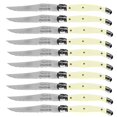 thumbnail image 1 of Cuchillos de Corte Carne Alto Filo Laguiolelvory 10 Pzas 23 cm Marfil Acero Inoxidable Cuchillo para carne., 1 of 4