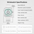 thumbnail image 5 of BOZLUN Mens Watch Fashion Casual Sport Waterproof Luminous Wrist Watches Equipped with Quartz Movement, 5 of 8