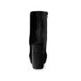 thumbnail image 2 of BLISSFUL STEP Women's Round Toe Faux Velvet Block Heels Ankle Boots Black (Size 7), 2 of 7