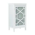 thumbnail image 3 of Linon Campbell Single Door Glass Front Cabinet with 3 Shelves, White Finish, 3 of 14