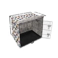 thumbnail image 6 of Cats Dog Crate Cover, Silhouettes of Chunky Animals Design with Winter Clothes Whiskers on a Plain Backdrop, Easy to Use Pet Kennel Cover Small Dogs Puppies Kittens, 7 Sizes, Multicolor, by Ambesonne, 6 of 6