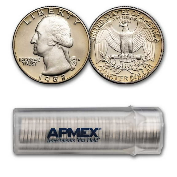 1982-S Washington Quarter 40-Coin Roll Proof