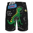 thumbnail image 6 of Naloa Space Dino Cartoon Black Men's Beach Shorts, Surfing shorts, Swim trunks, Quick Dry Swim Trunks for Surfing Beach Fun - XX-Large, 6 of 9