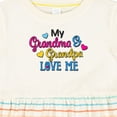 thumbnail image 4 of Inktastic My Grandma and Grandpa Love Me with Hearts Girls Baby Dress, 4 of 5