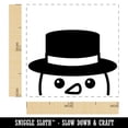 thumbnail image 2 of Peeking Snowman Winter Christmas Self-Inking Rubber Stamp Ink Stamper - Red Ink - Small 1 Inch, 2 of 7
