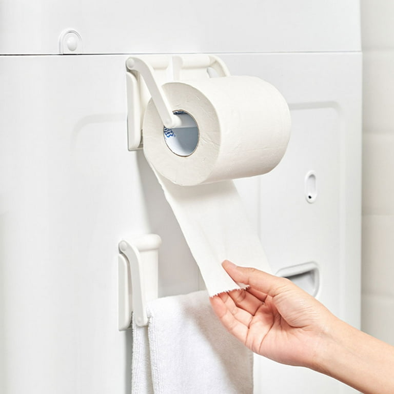 2 Pc White Toilet Paper Roll Holder Plastic Bathroom Storage Tissue Stand Roller 2 Pc White Toilet Paper Roll Holder Plastic Bathroom Storage Tissue Stand Roller