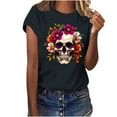 thumbnail image 4 of Tnhcen Women's 2025 Summer New Personalized Print Cotton T-Shirt - Loose Fit Basic Tops S-2XL Plus Size Friendly Breathable Casual Summer Tops, 4 of 5