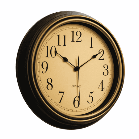 DESIGNICE 2026 New Wall Clock,Classic American Vintage Design Small Wall Clock,Distressed Vintage Dial with Dual Numerals Wall Clocks Battery Operated,Style2