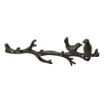thumbnail image 4 of Rustic Cast Iron 2 Lovebirds On Tree Branch Multi Points Wall Hooks 12.5" Long, 4 of 9