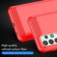 thumbnail image 3 of for Samsung Galaxy A23 5G case,Galaxy A23 case with HD Screen Protector,Fashion Shock-Absorption Flexible TPU Bumper Soft Rubber Protective Case Cove for Samsung Galaxy A23 (Red Brushed TPU), 3 of 16
