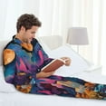 thumbnail image 6 of Uemuo Fantasy Cosmic Landscape Pattern 2-Piece Loungewear Set - Men’s Soft Sleepwear, Cozy Winter PJs, Comfy Sleep Set-XX-Large, 6 of 7